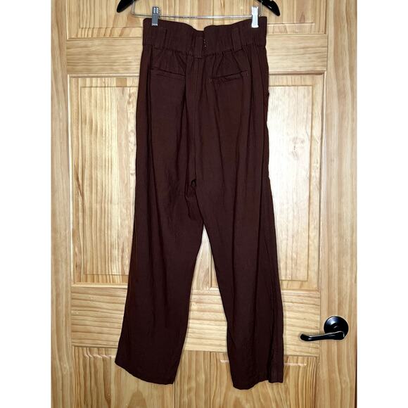 Urban Outfitters womens size M pants brown high-waist cropped - Picture 2 of 8